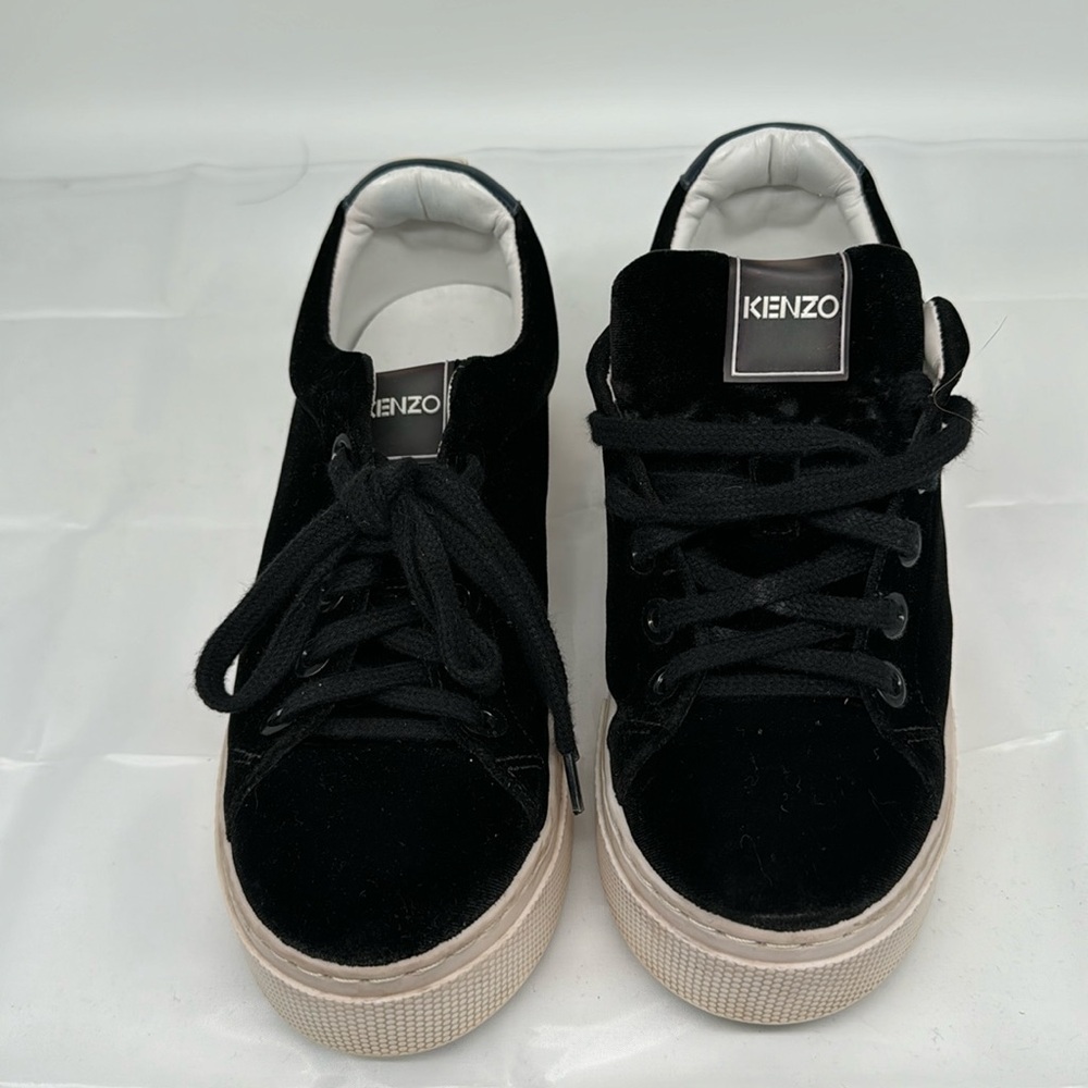 Kenzo Paris black velvet sneakers 6